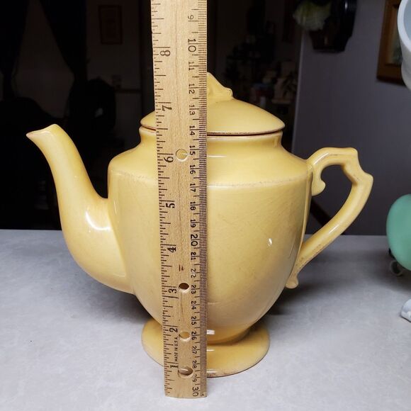 Faianca Subtil Teapot Golden Yellow Embossed Scollped - Picture 8 of 8